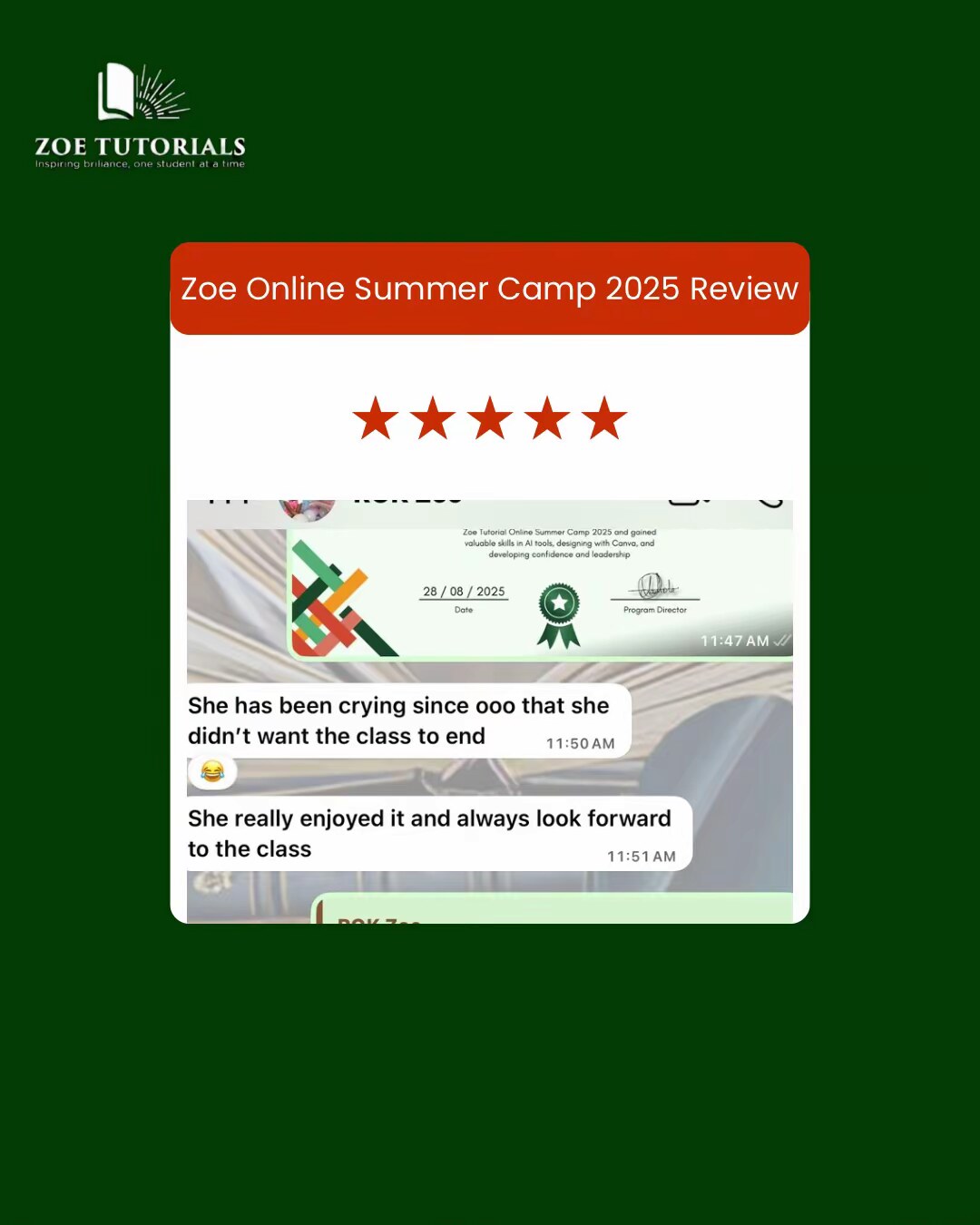 Parent review screenshot 1